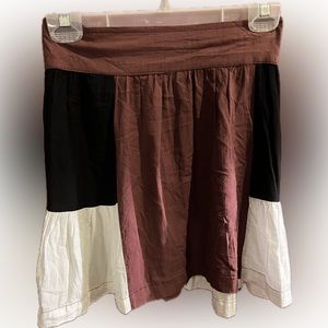 Hecho & Mano | Colorblock Rayon Mini Skirt | Size Small